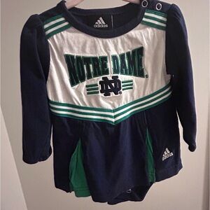 Notre Dame baby girl cheerleader outfit